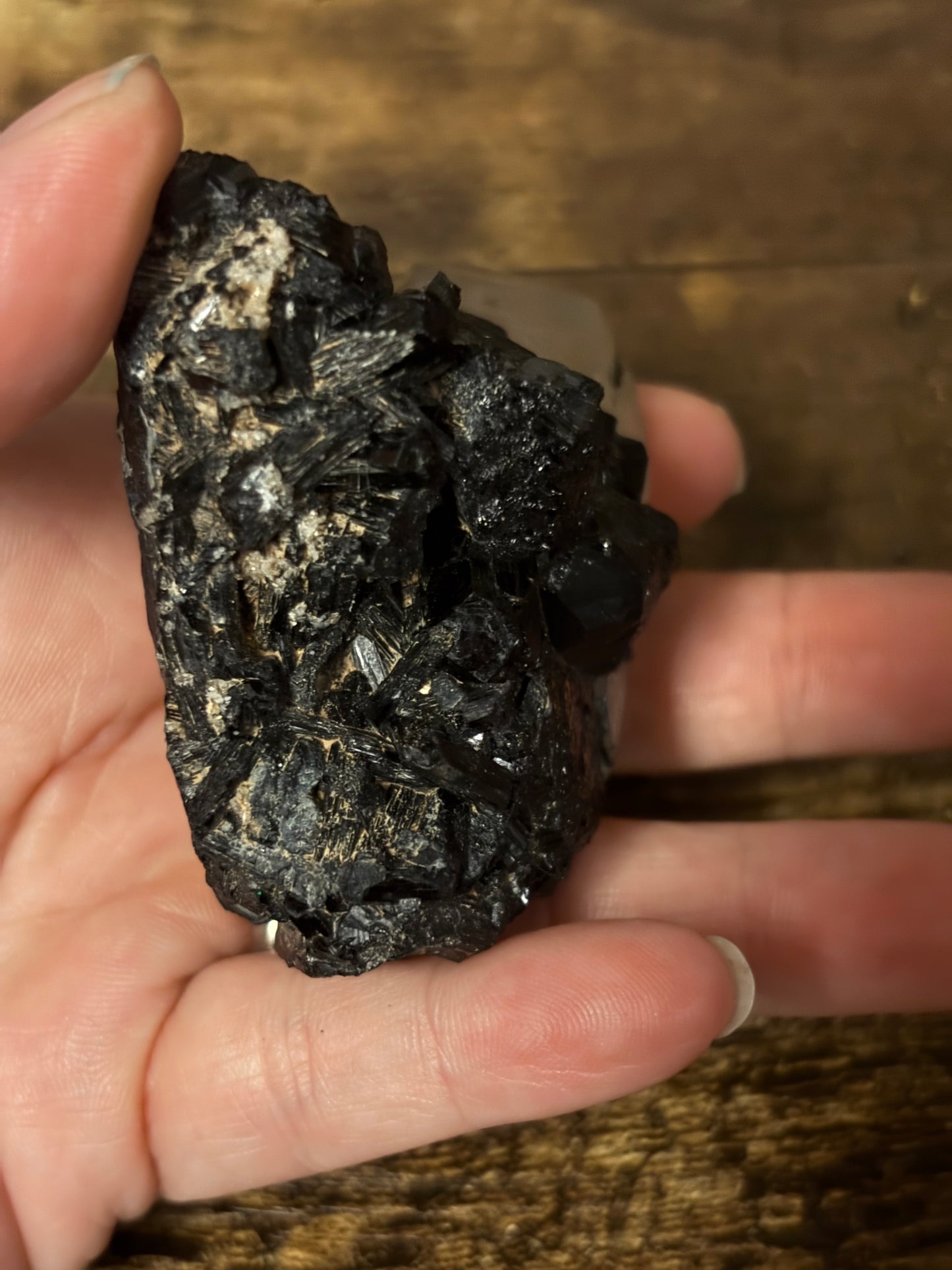 🖤Scared Shield One-of-a-Kind Black Tourmaline & Quartz Cluster | Protection Specimen | Grounding Crystal (142g)Collector• EMF Protection • Grounding & Clarity Stone • Raw Healing Crystal