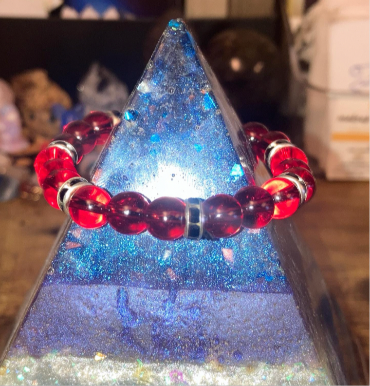8MM Ladybug Red Agate 5A grade Natural Reiki Healing Protection crystal Bracelet with beautiful spacers