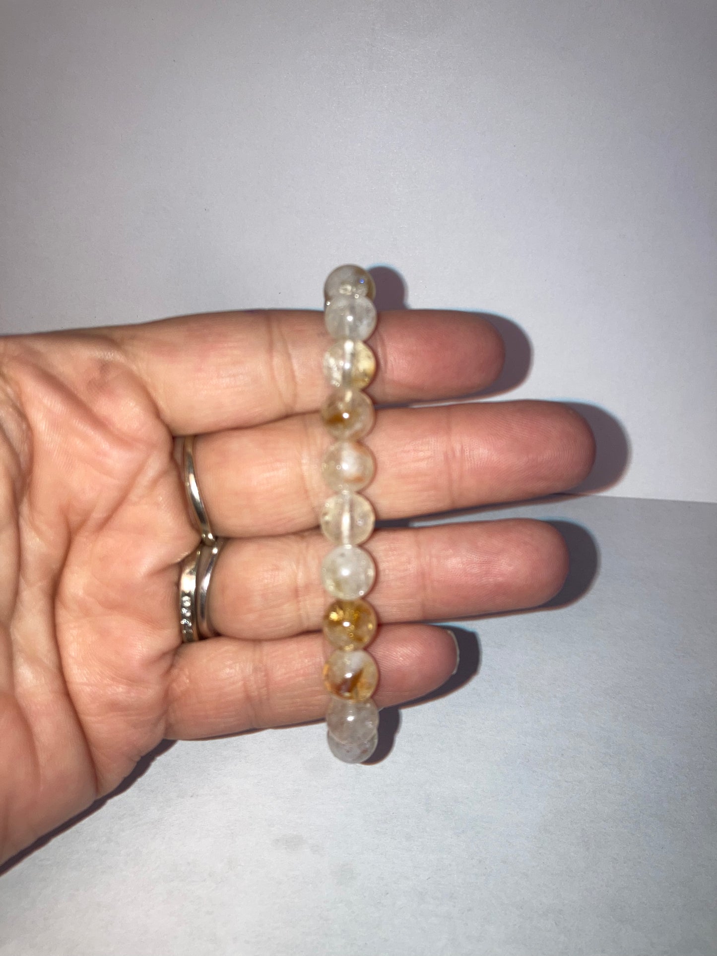 8MM Yin Yang Citrine Genuine Natural Reiki Healing Protection crystal Bracelet