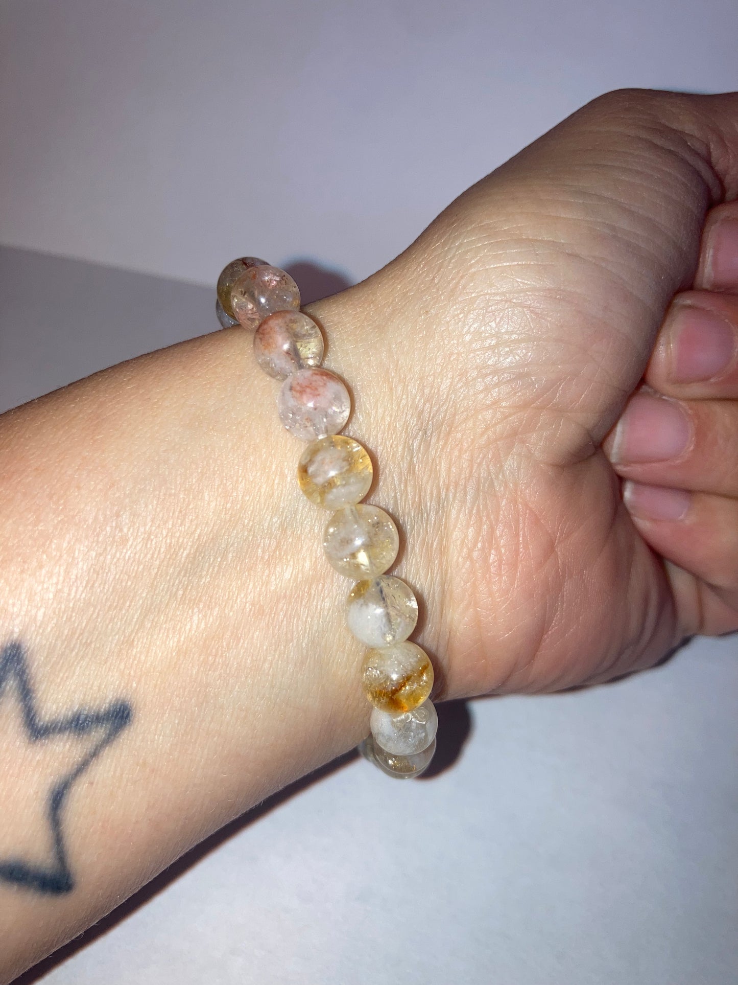8MM Yin Yang Citrine Genuine Natural Reiki Healing Protection crystal Bracelet