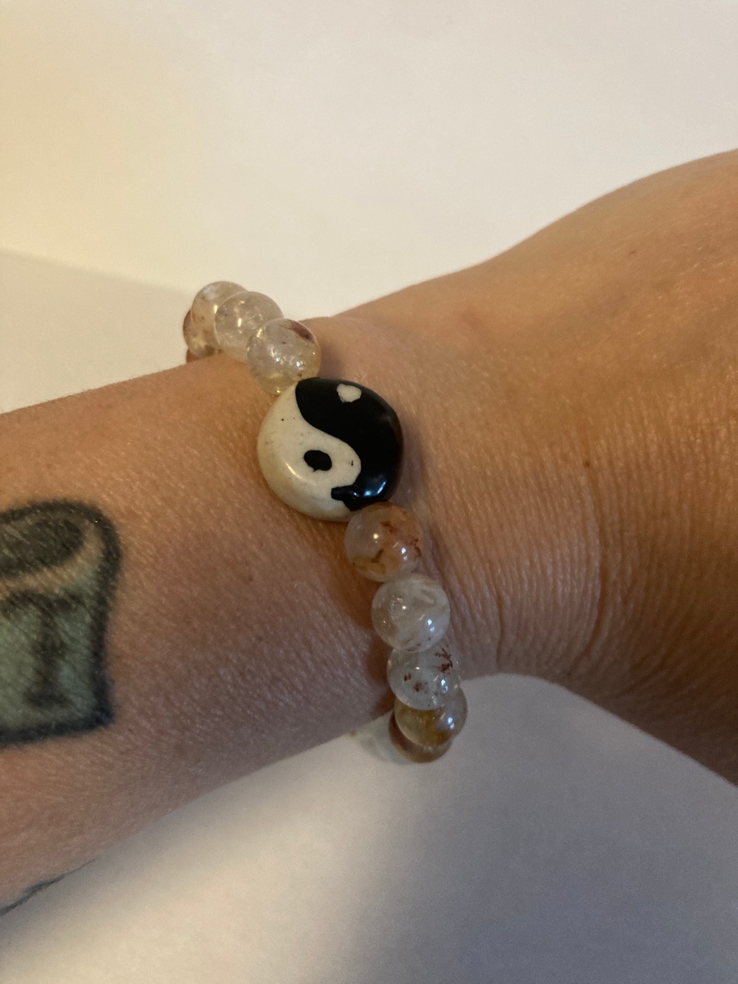8MM Yin Yang Citrine Genuine Natural Reiki Healing Protection crystal Bracelet