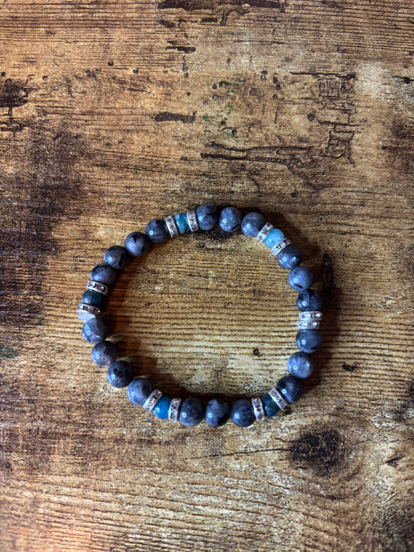 π Visionary Flow β Labradorite & Blue Apatite Crystal Bracelet (6mm Beads) Intuition β’ Clarity β’ Transformation