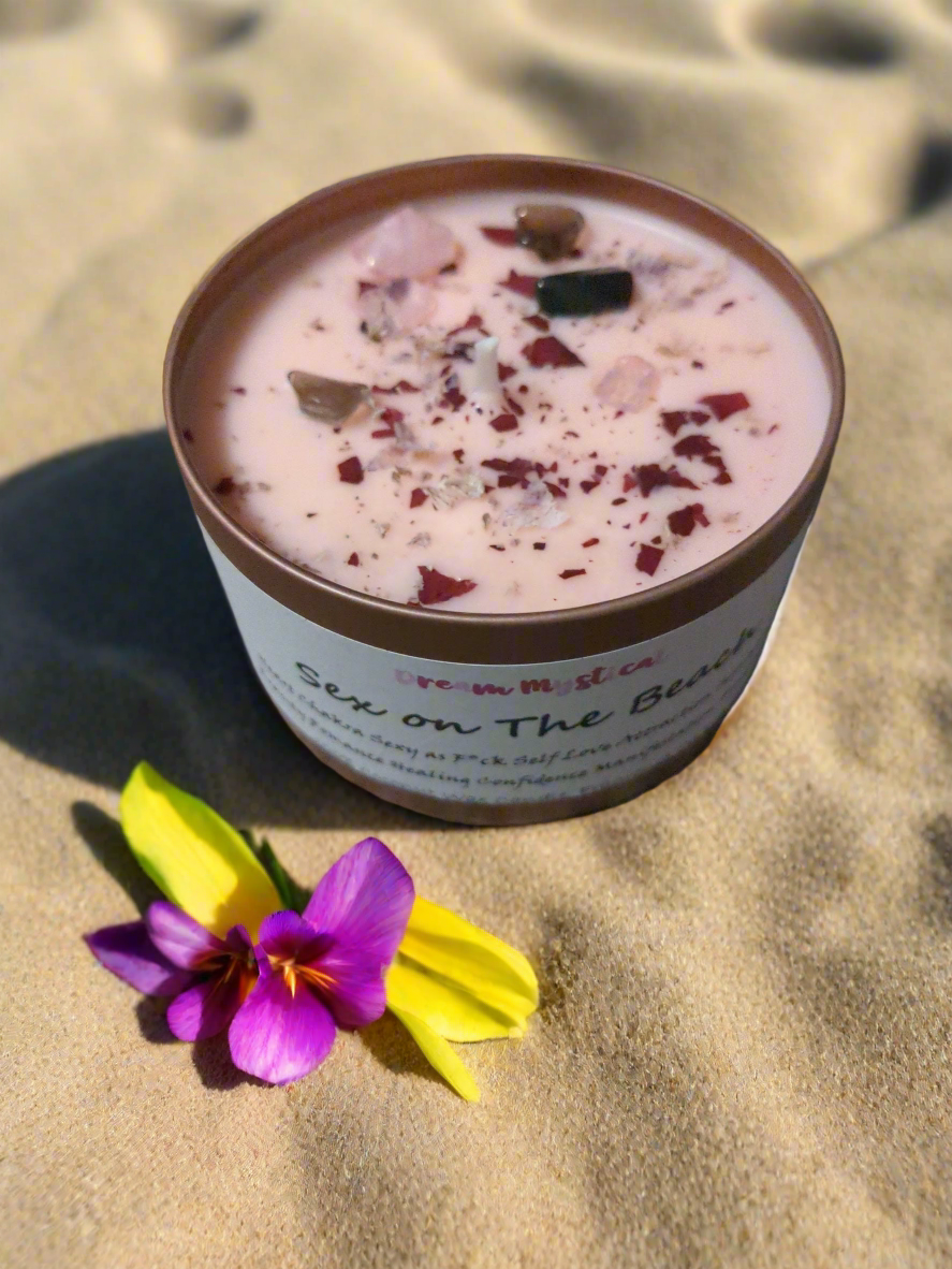 Sex On The Beach Intentional Candle Sexy as F*ck Self Love Attraction Beauty Romance Manifestation Protection Spiritual Coconut Wax
