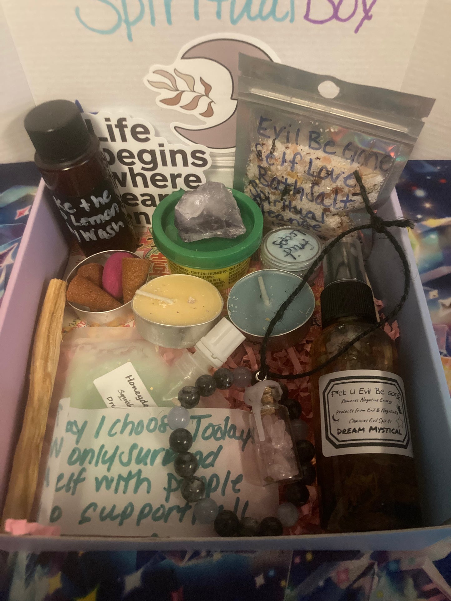 Mystic Rose Spiritual Mystery Box Protects Heals & Cleanse 12-17 items in each box