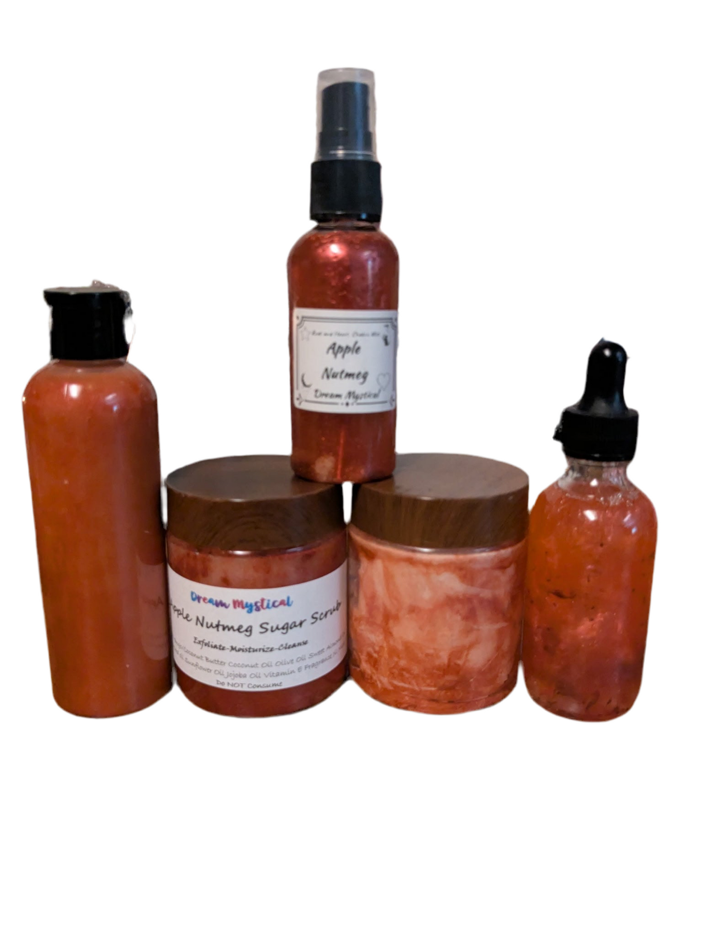 Mini Bundle  Includes: 4oz Body Wash, 4oz Whipped Body Butter, 4oz Sugar Scrub, 2oz Body Oil, 2oz Body Mist, F U Evil Be Gone Bath Salts  ➡️Perfect tester or gift size — luxury made affordable.