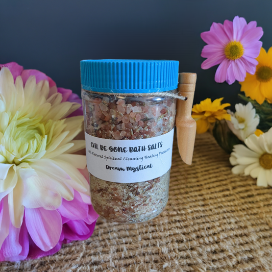 16 oz Organic Self Love Bath Salts with Essential Oils Hand picked Herbs~Coconut (plastic jars)